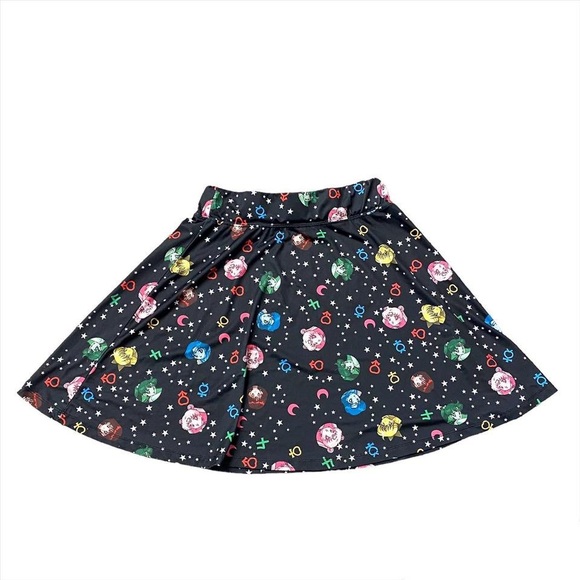★ Sailor Moon Printed Themed Mini Skirt - Multicolored Black ★ - Picture 8 of 12